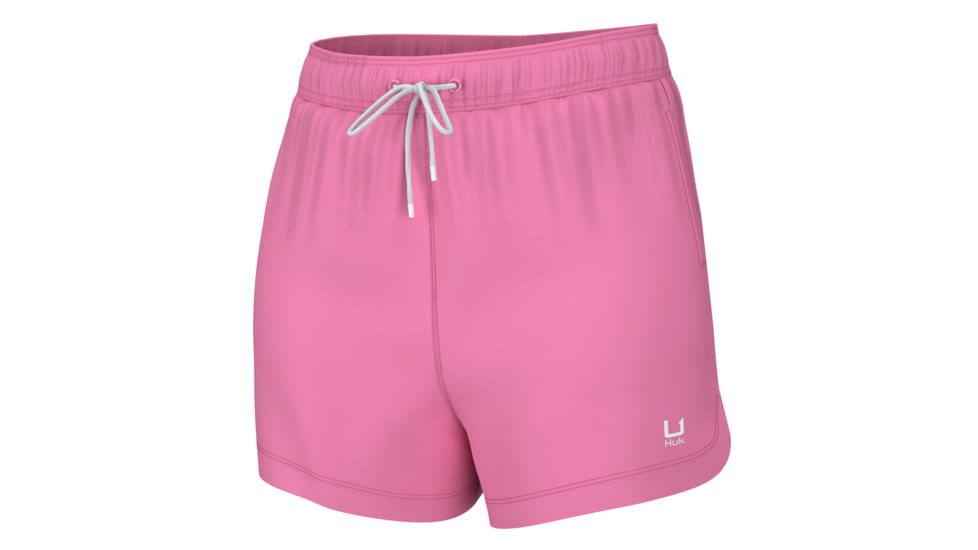 HUK Performance Fishing Pursuit Volley Short - Womens, Neon Coral, M, H6200052-829-M
