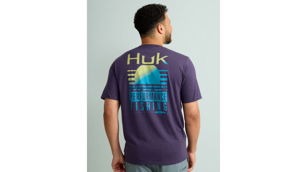 HUK Performance Fishing Sunsirse Stripe Tee - Mens, Mysterioso, 2XL, H1000516-508-XXL