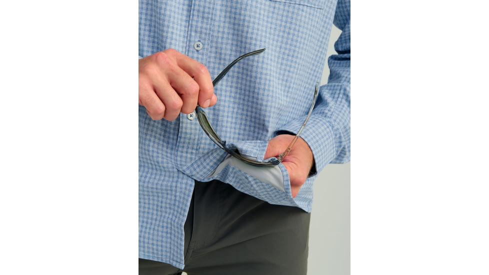 HUK Performance Fishing Tide Point Break LS Minicheck - Mens, Quiet Harbor, 2XL, H1500155-445-XXL