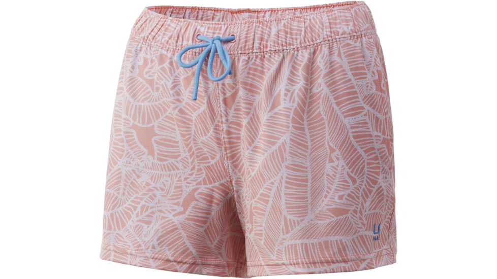 HUK Performance Fishing Pursuit Linear Leaf Volley Shorts - Womens, 3in Inseam, Desert Flower, M, H6200030-687-M