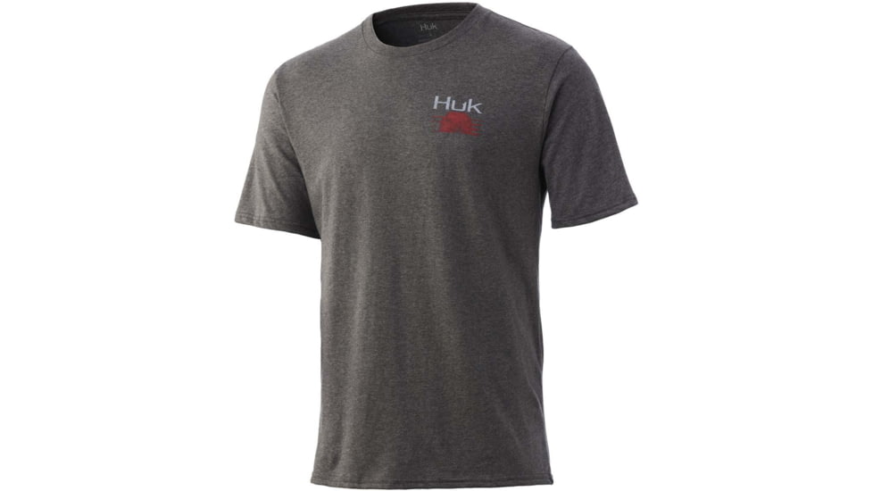 HUK Performance Fishing Striped Horizon Tee - Mens, Volc Ash Heather, XL, H1000331-015-XL