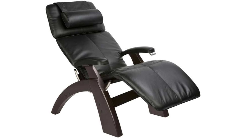 Human Touch Silhouette Perfect Chair PC-075 with Dark Walnut base and Black Chair Pads