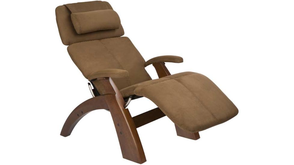 Human Touch Silhouette Perfect Chair PC075 with Walnut Base, Cashew SofSuede Chair Pads