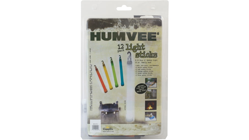 Humvee Accessories HMV6FP10 12 Piece Light Stick Family Pack White/Blue/Red/Gree