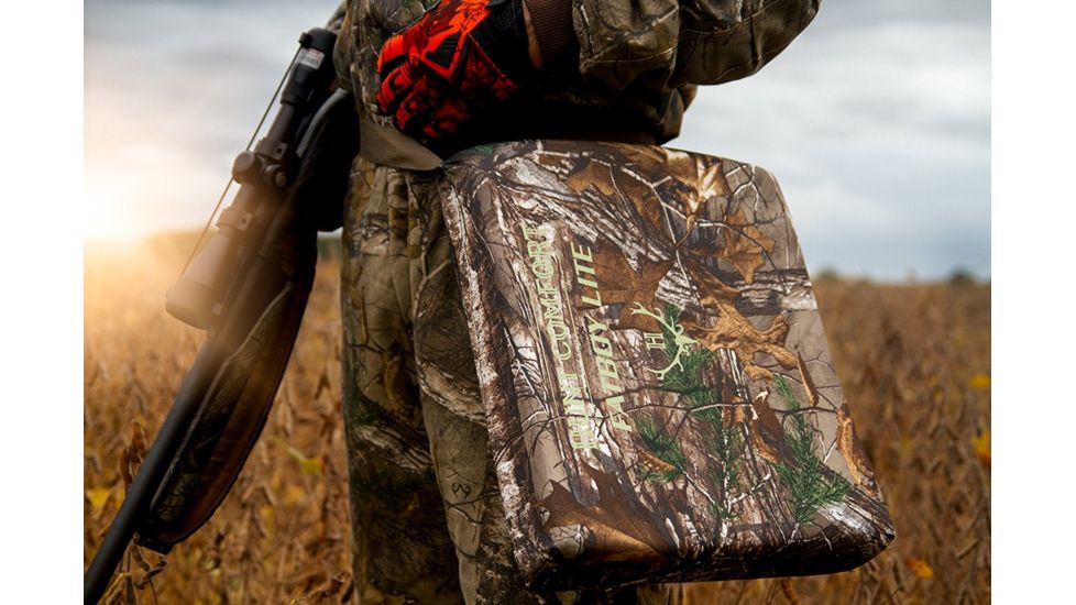Hunt Comfort FatBoy Lite Ultra Premium Foam Hunting Seat, Realtree Extra Camo, 16x14x3in HCSC60