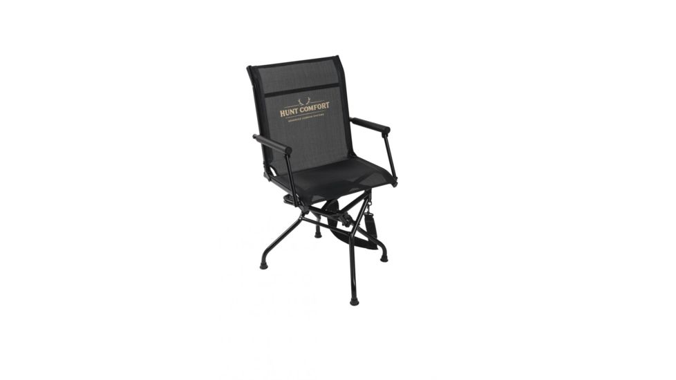 Hunt Comfort Multi Position Mesh Lite Swivel Hunting Chair, Black, HCCC10
