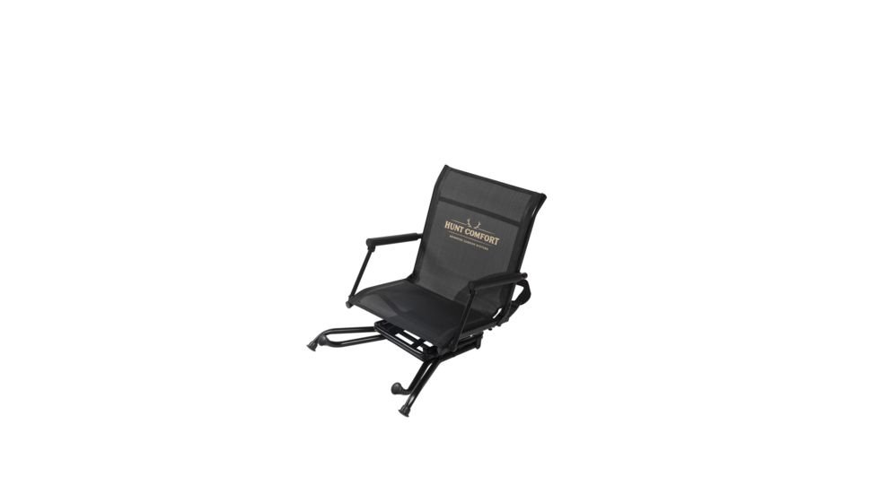 Hunt Comfort Multi Position Mesh Lite Swivel Hunting Chair, Black, HCCC10