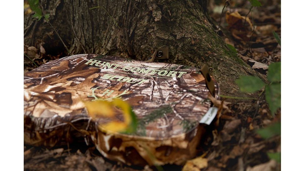 Hunt Comfort Scout Cushion Hunting Seat, Realtree Extra Camo, 15x10.5x2.5in HCSC50G