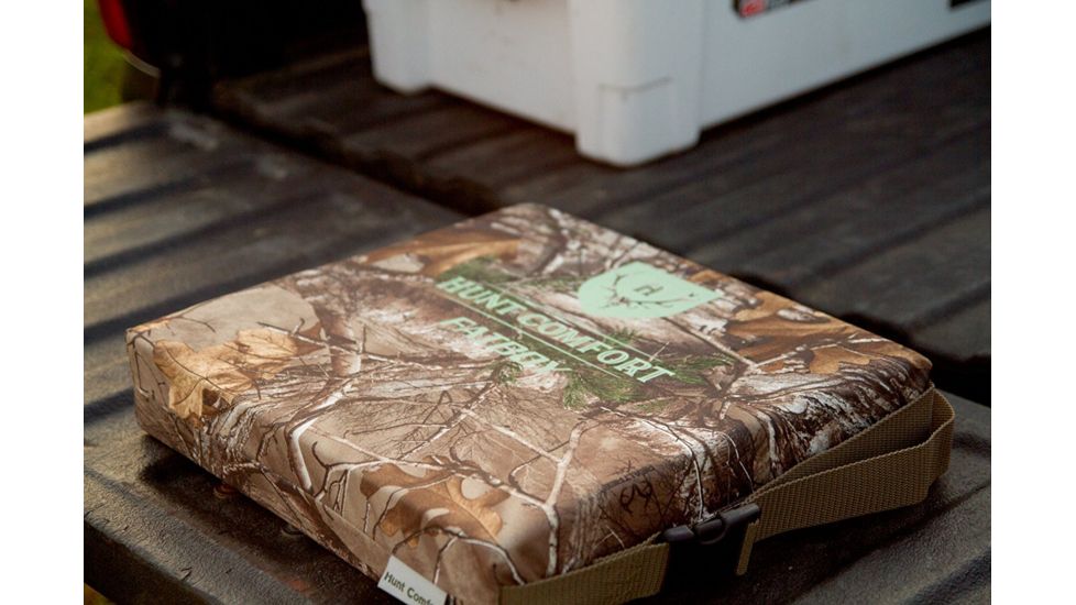 Hunt Comfort Ultra-Premium Gel Core Fatboy Cushion, Realtree Extra Camo, 16x14x3in HCSC75G