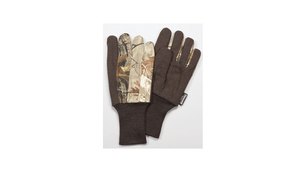 Hunters Specialties Lined Jersey Gloves Dot Grip Realtree AP Camouflage One Size 05422