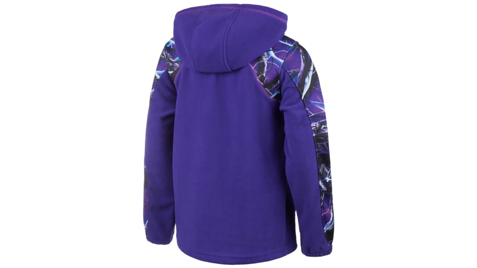 Huntworth 2-Tone Fleece 1/4 Zip Pullover Hoodie - Girls, Violet / Ultraviolet, Medium, E-904-YG-VT/UV-M