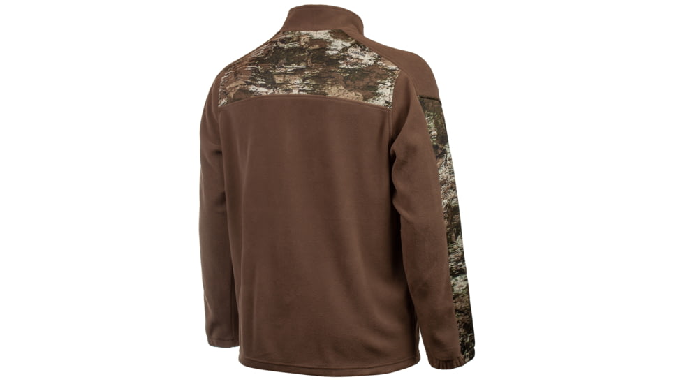 Huntworth Anti-pill Fleece 1/4 Zip Pullover - Mens, Ash Brown / Tarnen, Extra Large, E-957-AB/TRN-XL