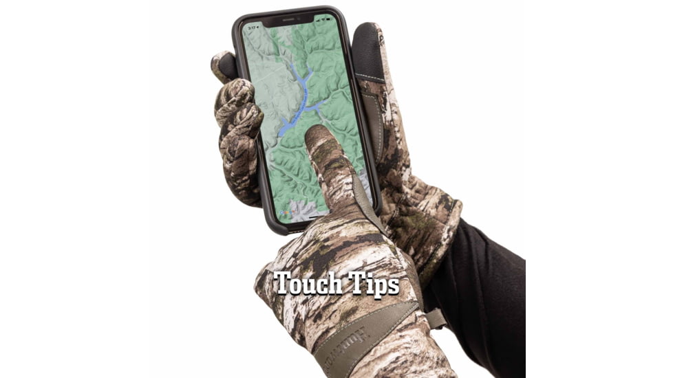 Huntworth Barrow Heat Boost Windproof Softshell Hunting Glove - Womens, Tarnen, Small, E-1433-L-TRN-S