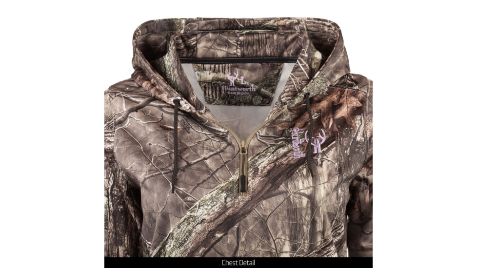 Huntworth Helena Mid Weight Performance Fleece Hunting Hoodie - Womens, Hidden, Small, E-926-W-HDN-S