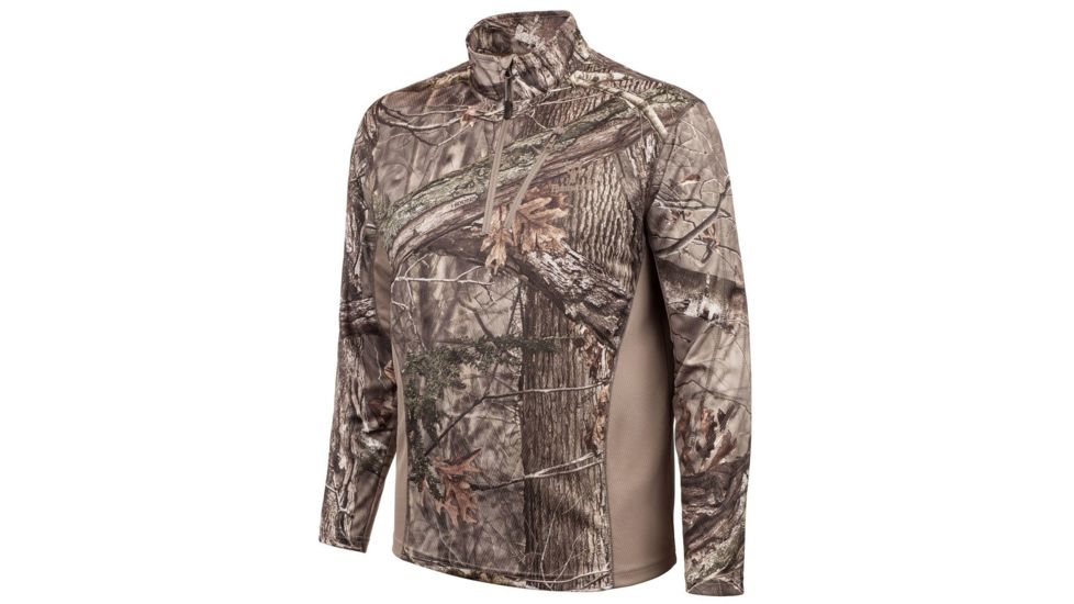 Huntworth Hunting Birds Eye Mesh 1/4 Zip Pullover - Mens, Hiddn, 2XL E-918-HDN-2XL