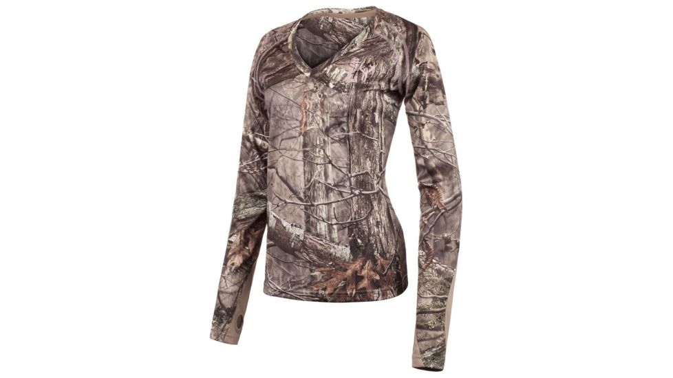 Huntworth Hunting Birds Eye Mesh Long Sleeve Shirt - Womens, Hiddn, Large E-927-W-HDN-L