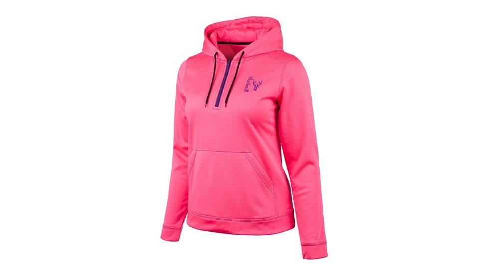 Huntworth Hunting Performance Fleece Hoodie - Womens, Blaze pink, Large E-926-W-31BP-L