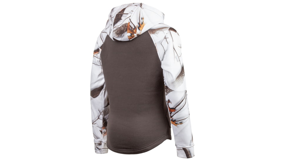 Huntworth Knit Jersey Hoodie - Girls, Charcoal Gray / Snow Camo, Small, E-9303-YG-CG/SCB-S