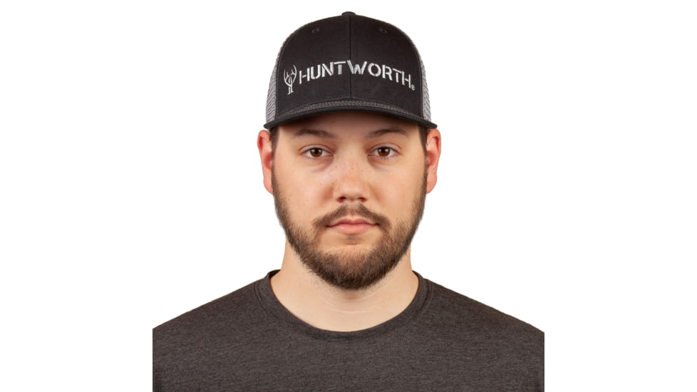Huntworth Logo Trucker Cap - Men's, Black, One Size, E-5777-BK