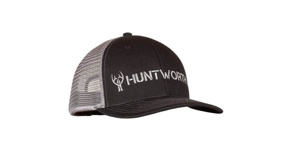 Huntworth Logo Trucker Cap - Mens, Black, One Size, E-5777-BK