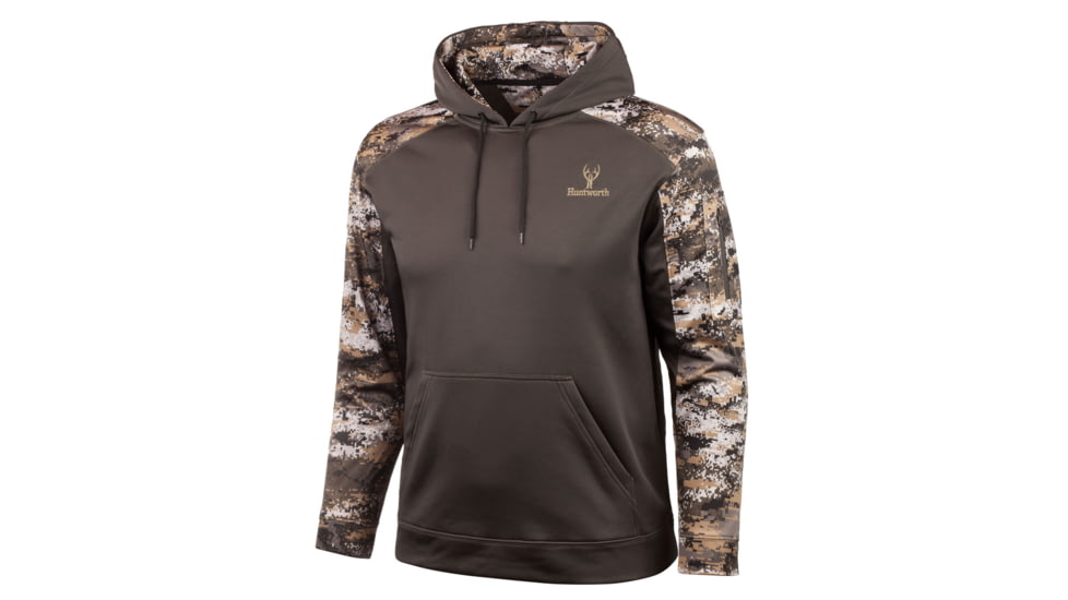 Huntworth Performance Fleece Hoodie - Mens, Charcoal Gray/Disruption, Medium, E-9198-31CG/DC-M