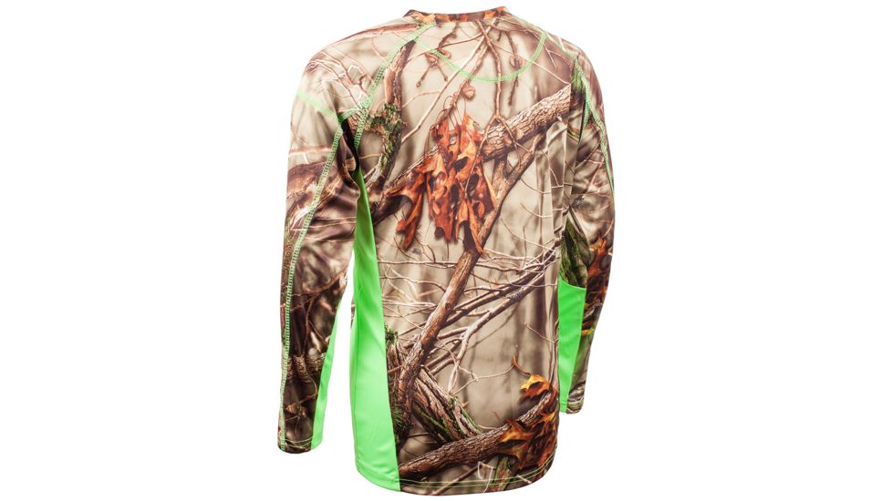 Huntworth Youth Boys Long Sleeve Shirt - Kids, Oak Tree EVO, Large, E-9048-YB-21OT-L