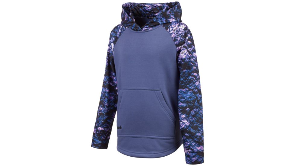 Huntworth Youth Girls Knit Jersey Hoodie - Kids, Lilac/Phathom Vixen, Small, E-9303-YG-LL/VXN-S