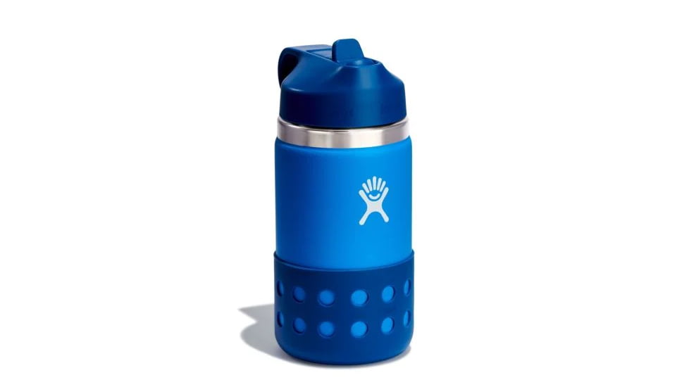 Hydro Flask 12 oz Wide Straw Lid &amp; Boot - Kids, Lake, W12BSWBB445