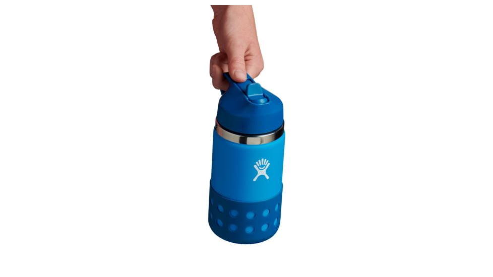 Hydro Flask 12 oz Wide Straw Lid &amp; Boot - Kids, Lake, W12BSWBB445