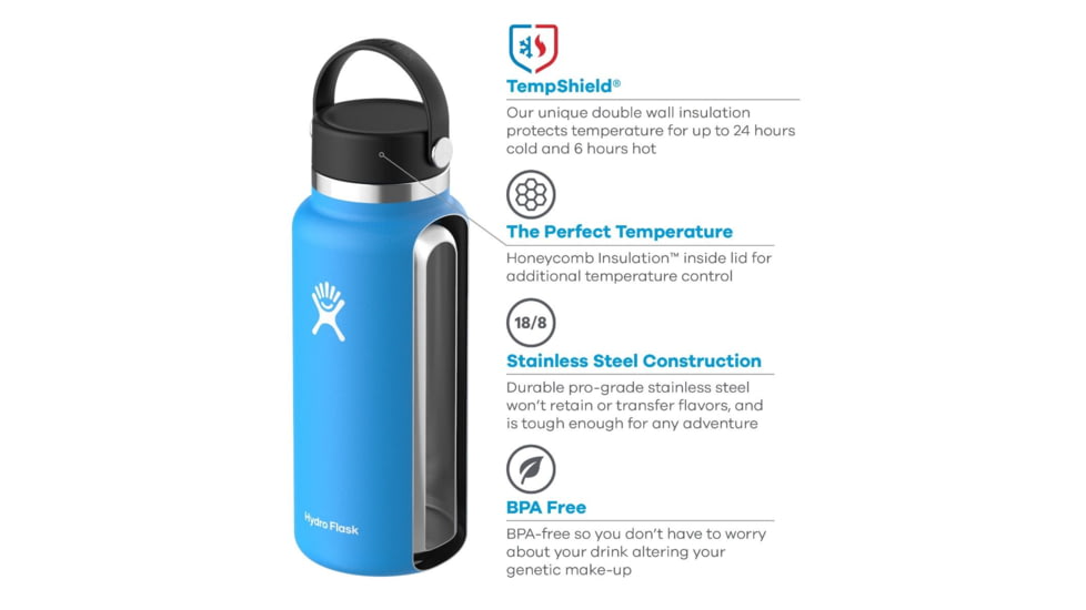 Hydro Flask 20 oz Wide Mouth w/Flex Sip Lid, Rain, W20BCX417