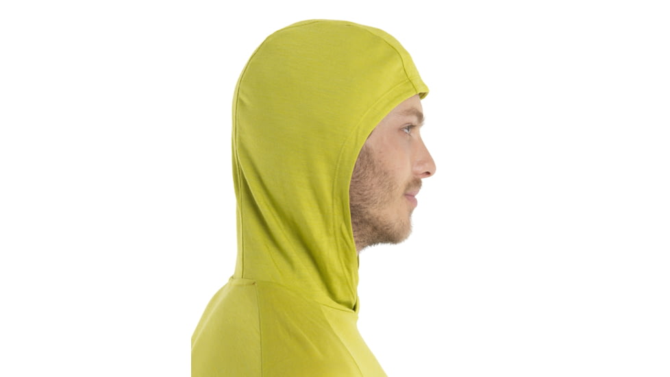 Icebreaker 125 Cool-Lite Sphere Long Sleeve Hoodie - Mens, Bio Lime, Extra Large, IB0A56EU864XL