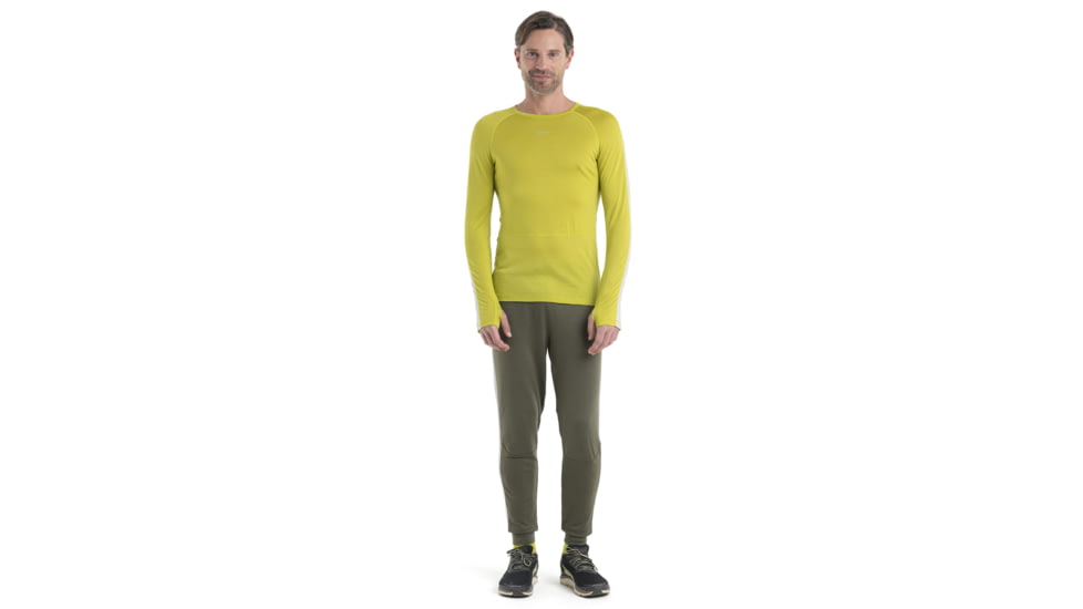 Icebreaker 125 ZoneKnit Long Sleeve Crewe Thermal Top - Men's, Bio Lime/Ether/Cb, 2XL, IB0A56H3883XXL