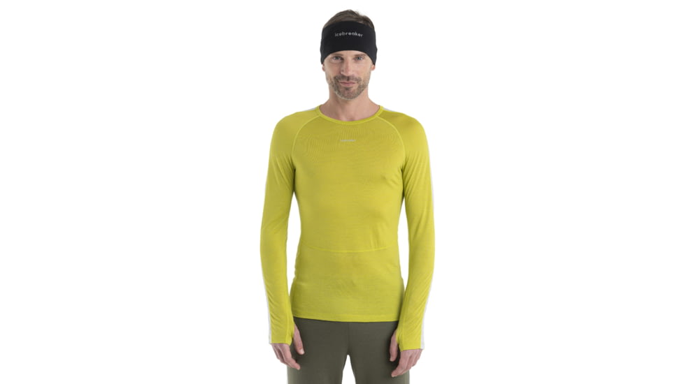 Icebreaker 125 ZoneKnit Long Sleeve Crewe Thermal Top - Mens, Bio Lime/Ether/Cb, 2XL, IB0A56H3883XXL