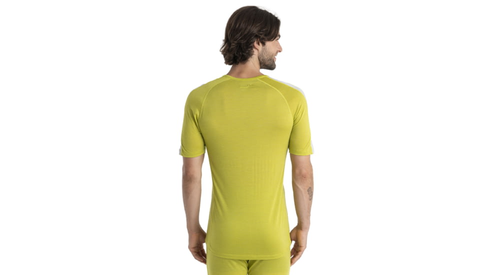 Icebreaker 125 ZoneKnit Short Sleeve Crewe Thermal Top - Mens, Bio Lime/Ether/Cb, 2XL, IB0A56H7883XXL