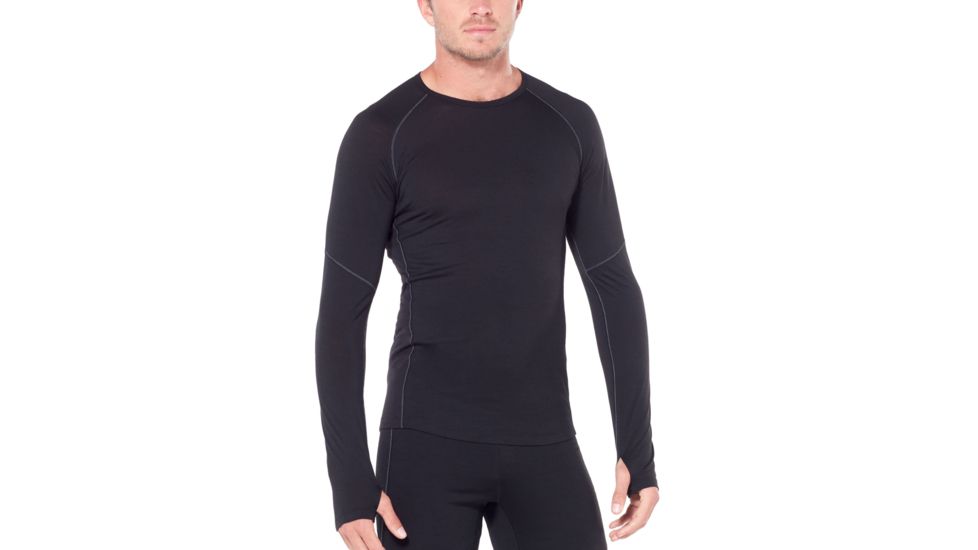 Icebreaker 150 Zone Long Sleeve Crewe, Black/Mineral, 2XL, 104347-001-XXL