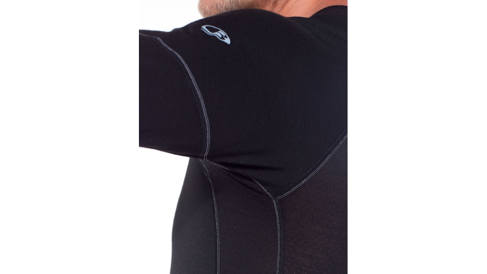 Icebreaker 150 Zone Long Sleeve Crewe, Black/Mineral, 2XL, 104347-001-XXL