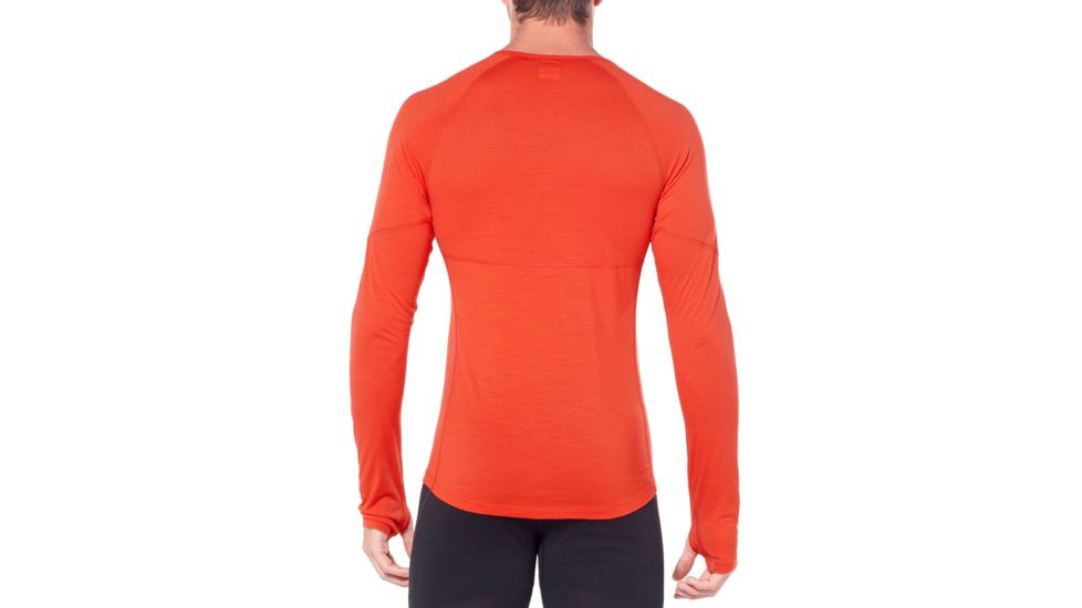 Icebreaker 150 Zone Long Sleeve Crewe, Chili Red/Monsoon, Medium, 104347-601-M