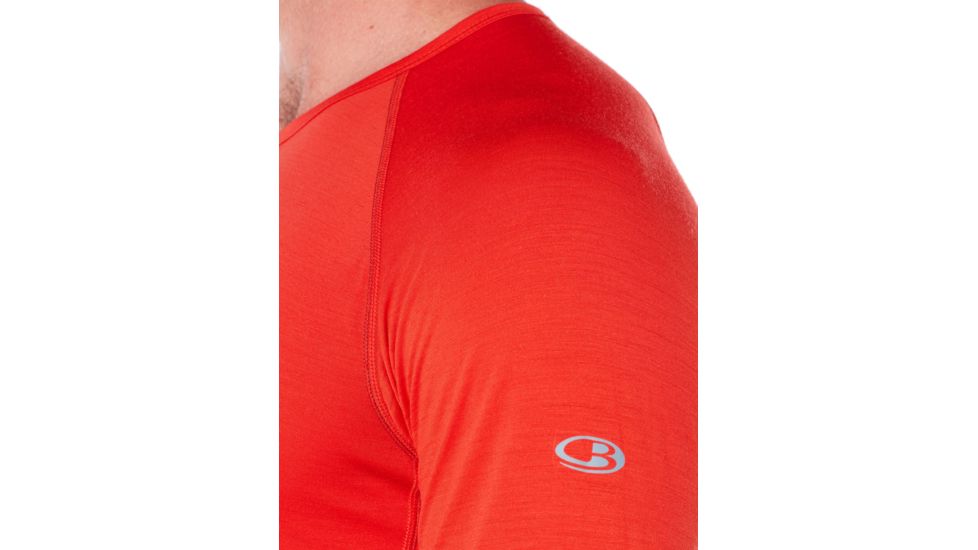 Icebreaker 150 Zone Long Sleeve Crewe, Chili Red/Monsoon, Medium, 104347-601-M