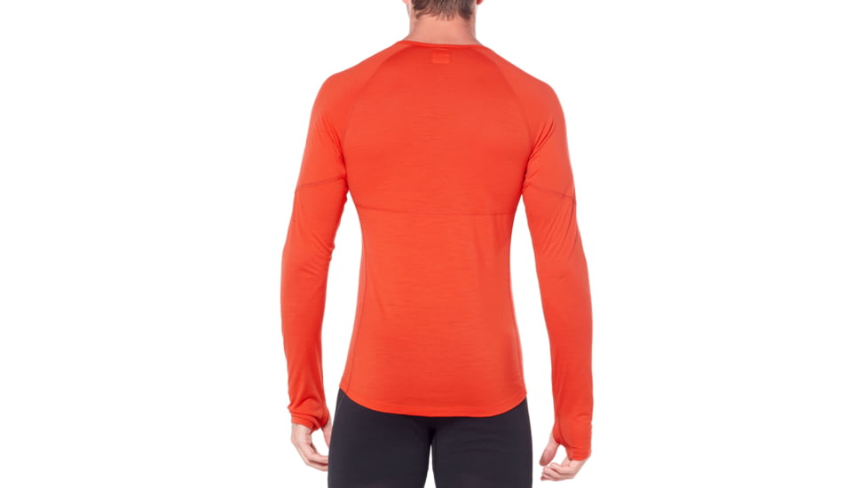 Icebreaker 150 Zone Long Sleeve Crewe, Chili Red/Monsoon, Small, 104347-601-S