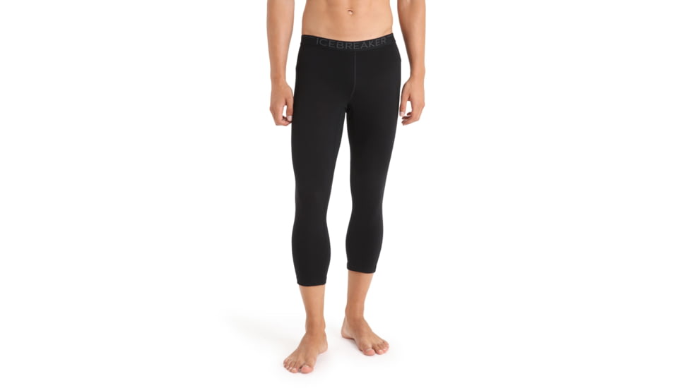 Icebreaker 200 Oasis 3/4 Thermal Leggings - Men's, Black, Extra Small, IB104368001XS