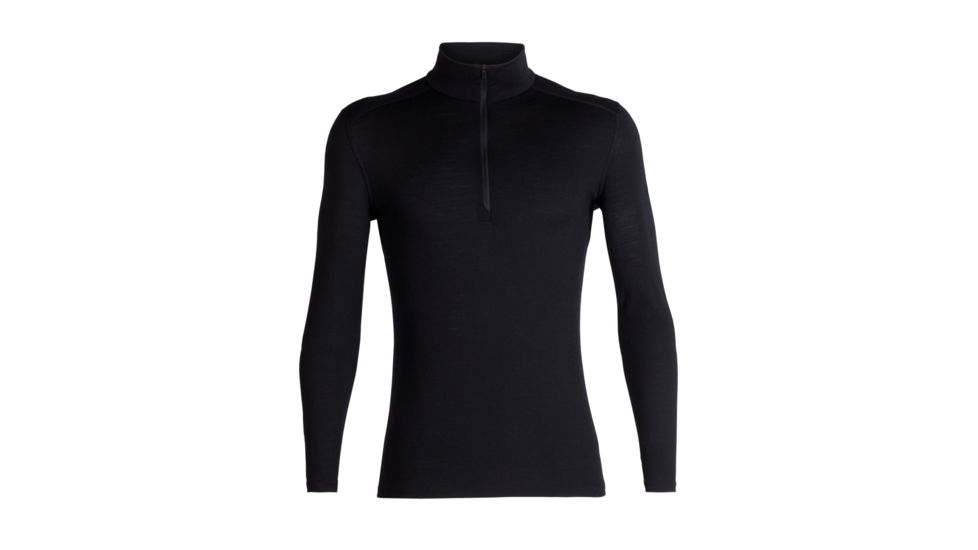 Icebreaker 200 Oasis Long Sleeve Half Zip Thermal Top - Men's, Black, Small, IB104367001S