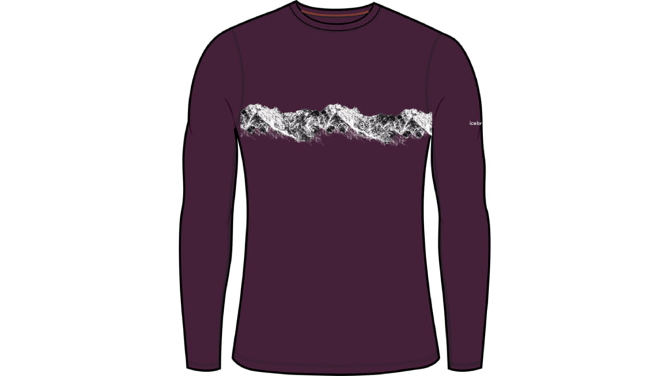 Icebreaker 200 Oasis Long Sleeve Remarkables Thermal Top - Men's, Nightshade, Medium, IB0A56QU853M