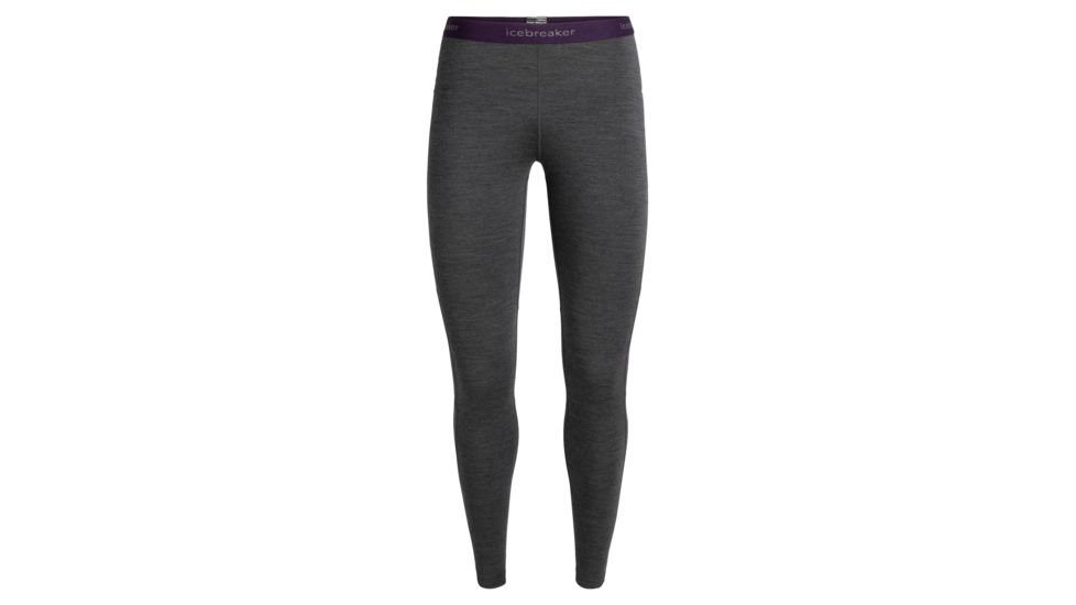 Icebreaker 200 Zone Leggings - Womens, Jet HTHR/Lotus, Medium, 104427A14M