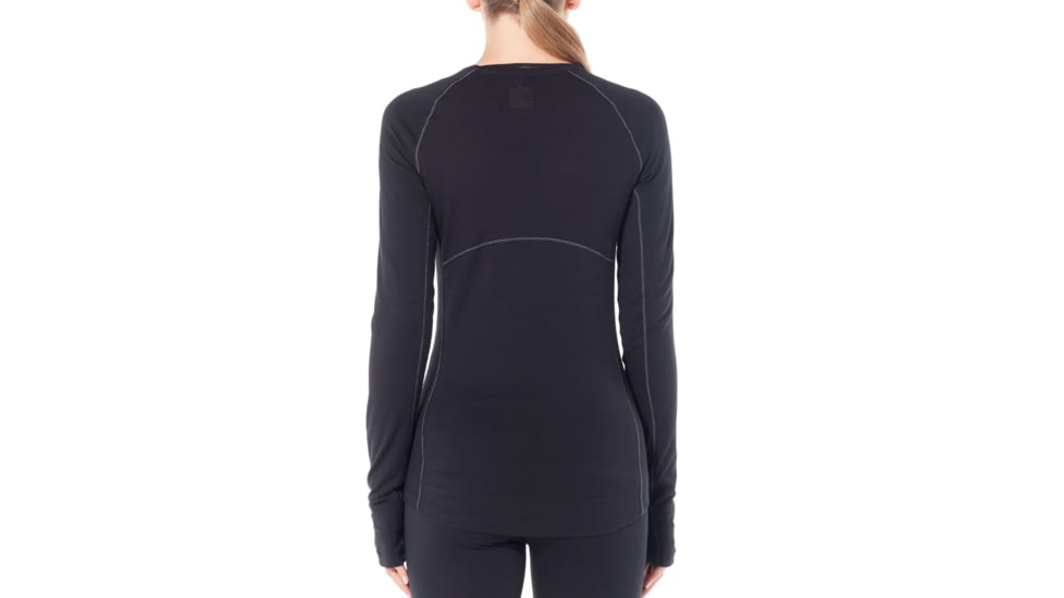 Icebreaker 200 Zone Long Sleeve Crewe, Black/Mineral, Extra Small, 104426-001-XS