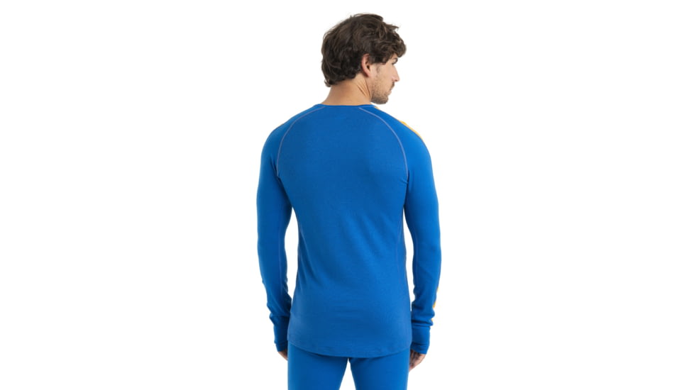 Icebreaker 200 ZoneKnit Long Sleeve Crewe Thermal Top - Mens, Lazurite/Solar/Cb, 2XL, IB0A56HA876XXL