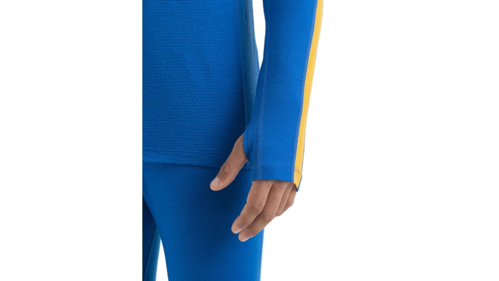 Icebreaker 200 ZoneKnit Long Sleeve Crewe Thermal Top - Mens, Lazurite/Solar/Cb, 2XL, IB0A56HA876XXL