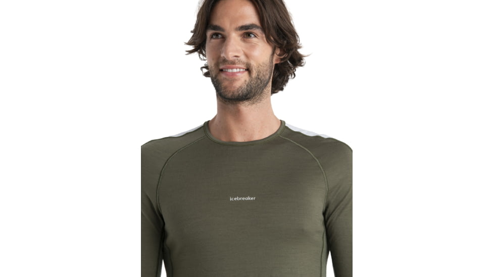 Icebreaker 200 ZoneKnit Long Sleeve Crewe Thermal Top - Mens, Loden/Ether/Cb, Extra Small, IB0A56HA881XS