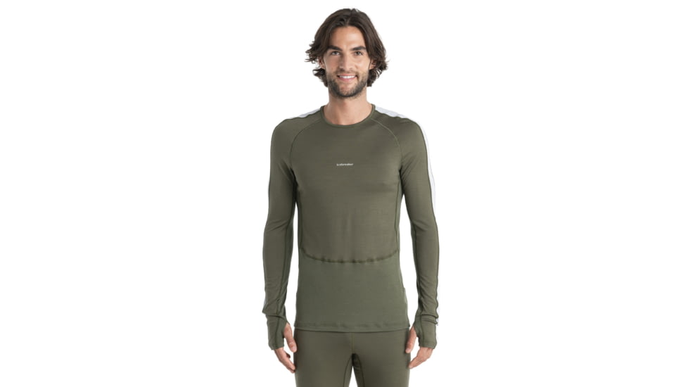 Icebreaker 200 ZoneKnit Long Sleeve Crewe Thermal Top - Mens, Loden/Ether/Cb, Extra Small, IB0A56HA881XS