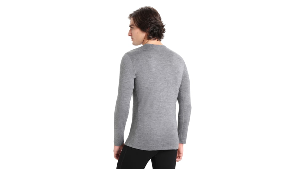 Icebreaker 260 Tech Long Sleeve Crewe Thermal Top - Mens, Gritstone Heather, 2XL, IB104371013XXL