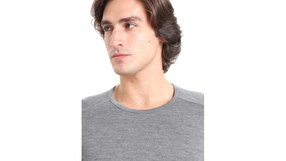 Icebreaker 260 Tech Long Sleeve Crewe Thermal Top - Mens, Gritstone Heather, 2XL, IB104371013XXL